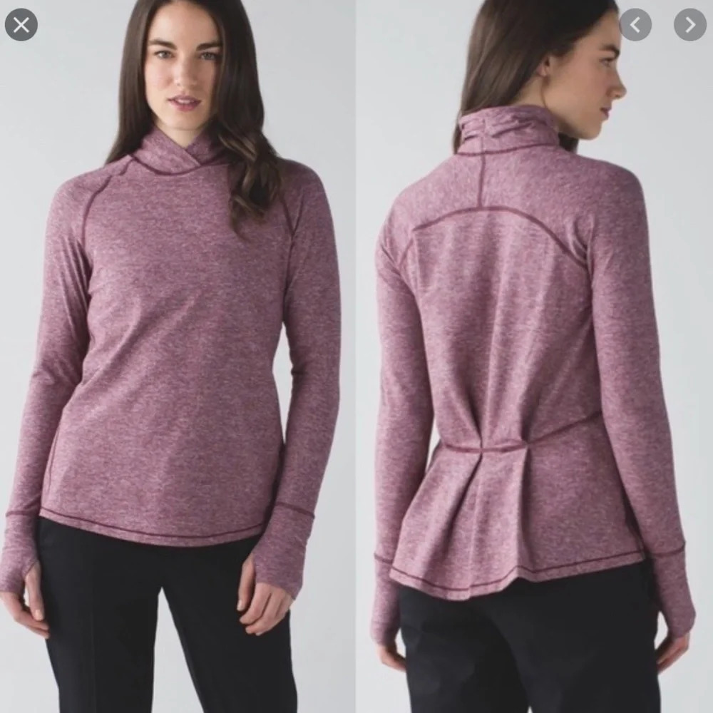 Lululemon  Warm Your Core Long Sleeve Mock Neck Purple Size 4
